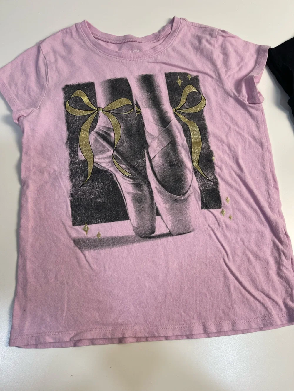 The Children’s Place. - Kids Pink Graphic Tee - Dreamer Floral Bow Design size 8